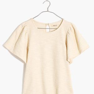 Madewell - Flutter-Sleeve Crop Top - Size XXS